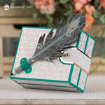 Hinged Card Box And Feather Quill Pen