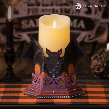 Bat Candle Holder SVG