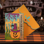 Halloween Card Pumpkin Jack-O-Lantern Card