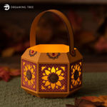Autumn Sunflower Tea Light Lantern Luminary
