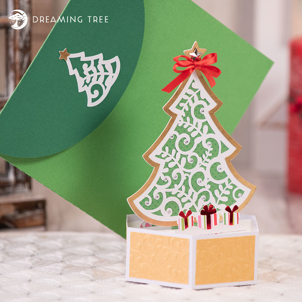 Christmas Tree Pop Up Card Svg Svg Files For Cricut And Silhouette