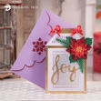 Joy Christmas Lantern Shadow Box Card
