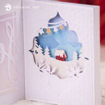Joy Christmas Lantern Shadow Box Card