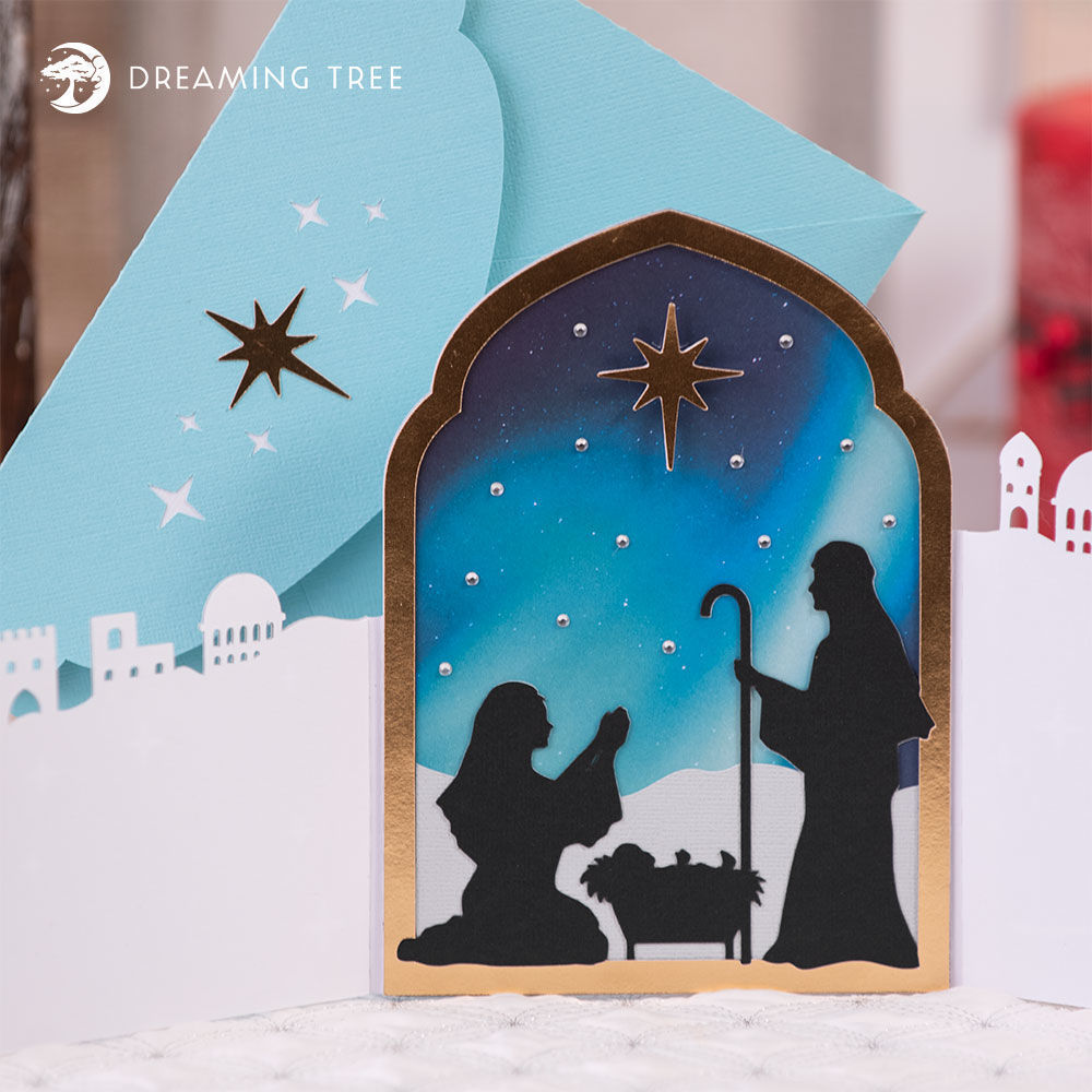 Nativity Card SVG - SVG Files For Cricut and Silhouette - 3DSVG.com