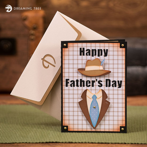 Father's Day Fedora Hat Card SVG