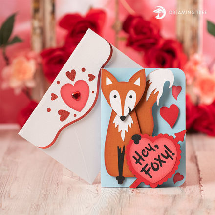 Foxy Valentine Card (Free SVG)