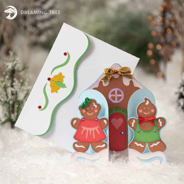 Christmas Gingerbread Greetings Card