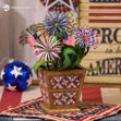 Patriotic Floral Planter SVG