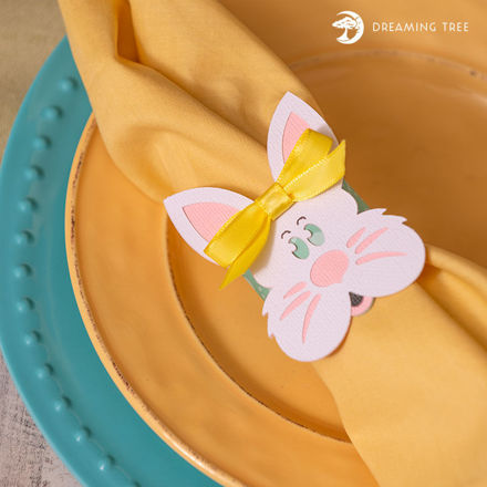 Easter Bunny Napkin Ring (Free SVG)