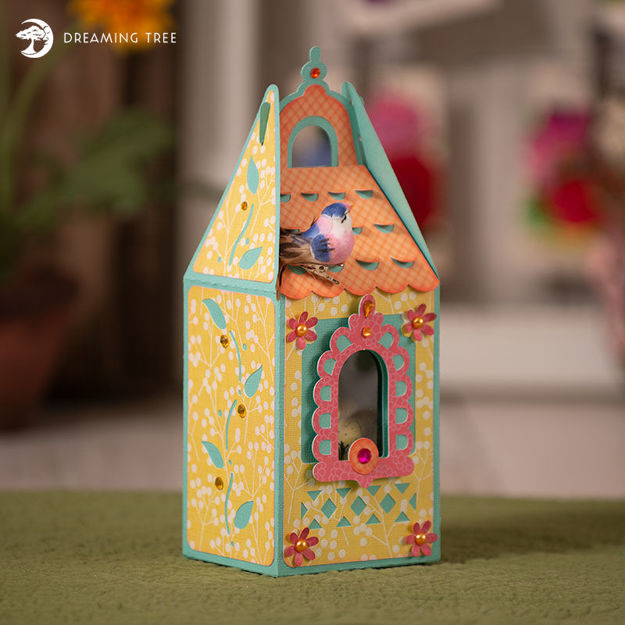 Gable Birdhouse Box SVG