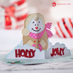 Holly Jolly Snowman Christmas Pop Up Card