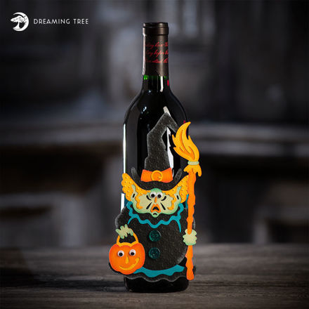 Halloween Witch Wine Bottle Wrap