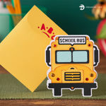 School Bus Greeting Card SVG