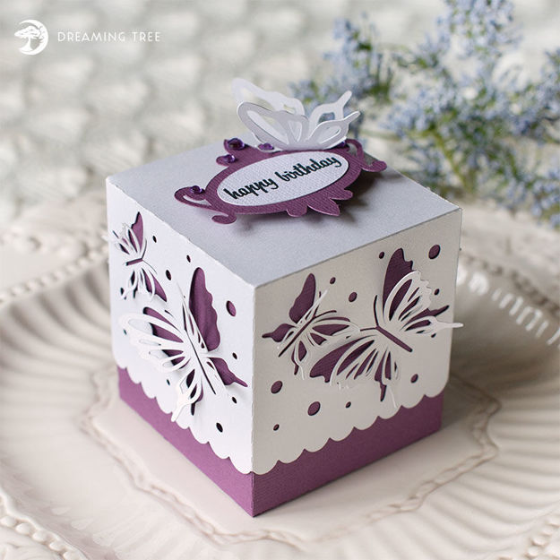 Filigree White Butterfly Box PACK OF 10 Wedding Favour Gift LFB05 