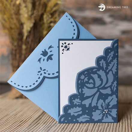 Midnight Blue Floral Card SVG