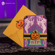 Halloween Jack-O-Lantern RIP Shudder Shutter Card