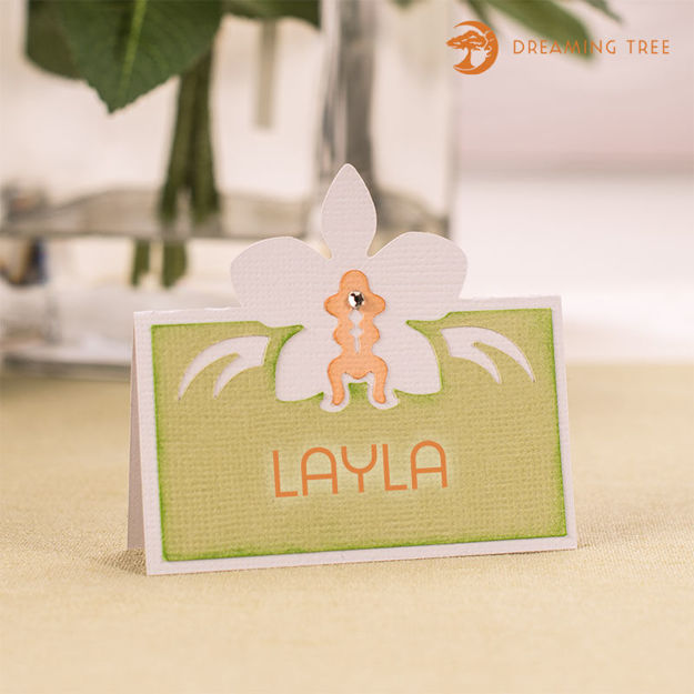Orchid Place Card (Free SVG)