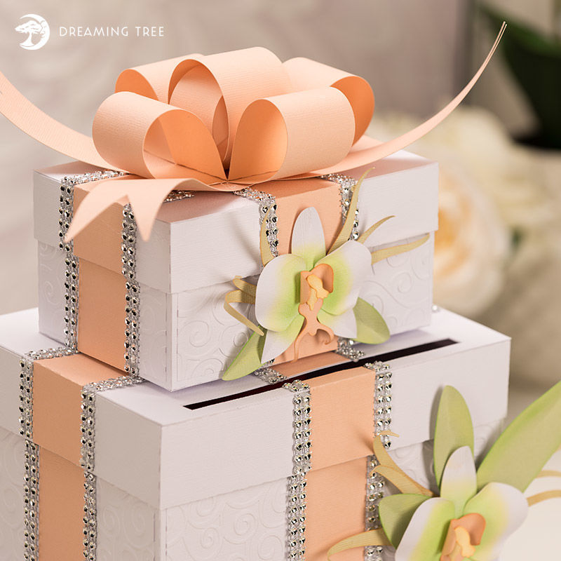 Orchid gift card box svg svg files for cricut and silhouette 3dsvg