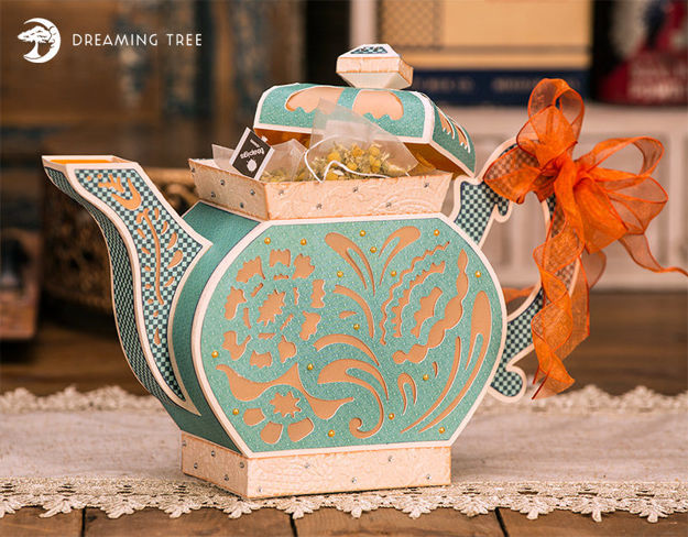 Picture of Tea Pot Luminary Gift Box SVG