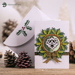 Good Tidings Christmas Wreath Card