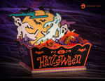 Happy Halloween Ghost Treat Box Basket