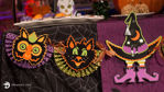 Witch Cat Owl Halloween Banner
