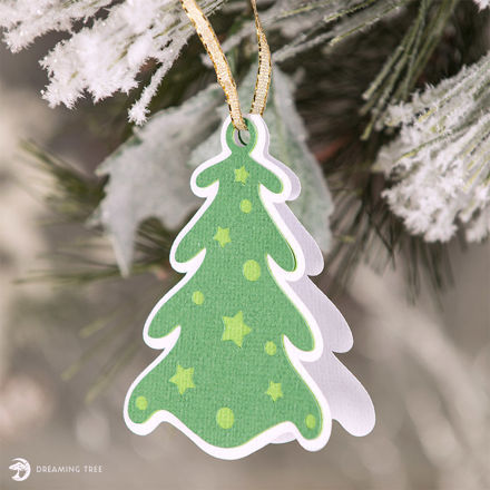 Christmas Tree Gift Tag (Free SVG)