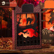 Black Cat Halloween Paperscape Box Card SVG