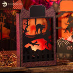 Halloween Cat Paperscape Box Card