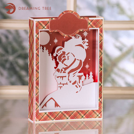 Santa Paperscape Box Card SVG