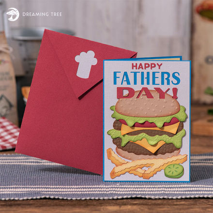Cheeseburger Father's Day Card SVG