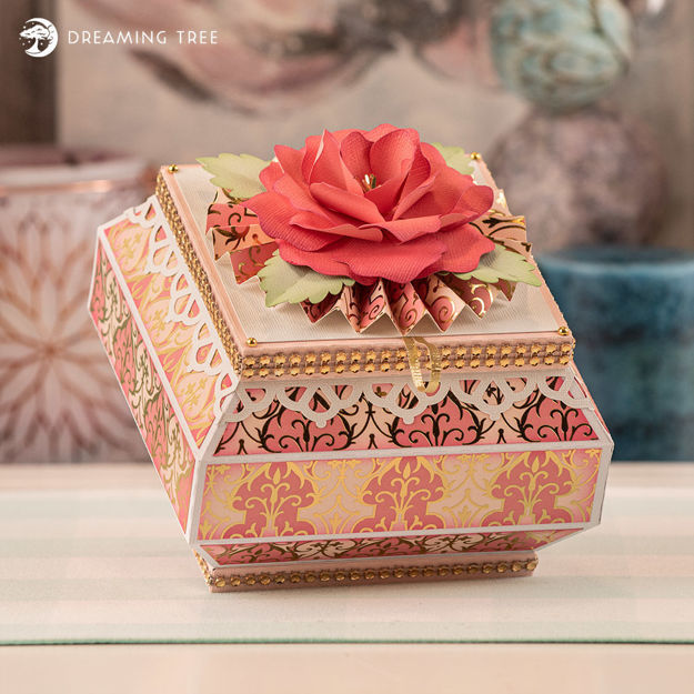 Jewelry Gift Box With 3D Rose Flower
