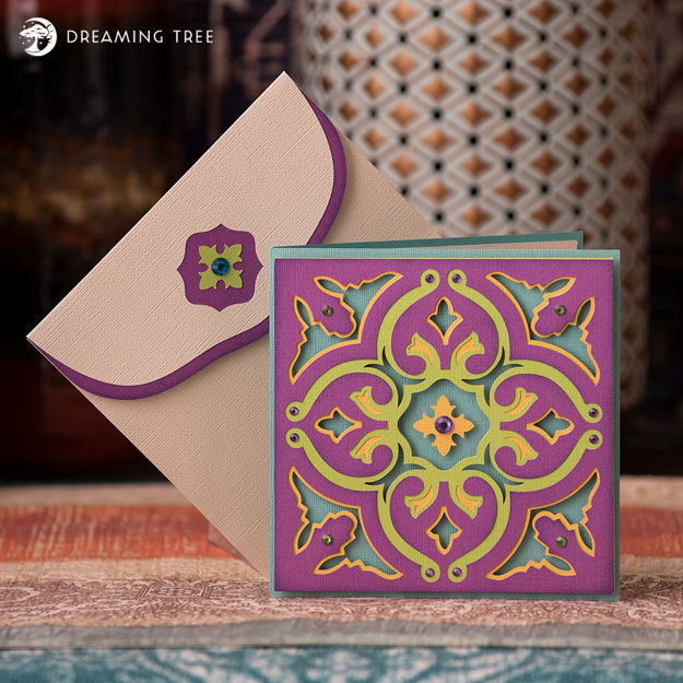 Moroccan Tile Greeting Card SVG