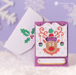 Rudolph Reindeer Christmas Greeting Card