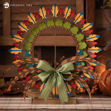 Autumn Leaf & Feathers Wreath 