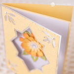 Yellow Fantasy Flower Card SVG