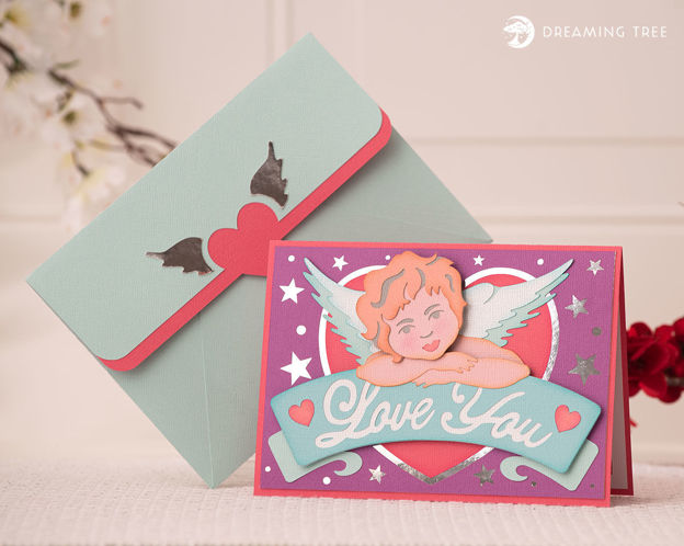 Cupid Love Card SVG