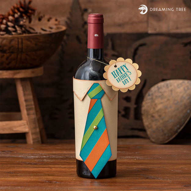 Father's Day Wine Bottle Wrapper (Free SVG)