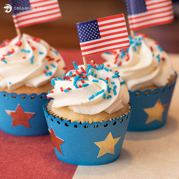 4th of July Cupcake Wrapper SVG