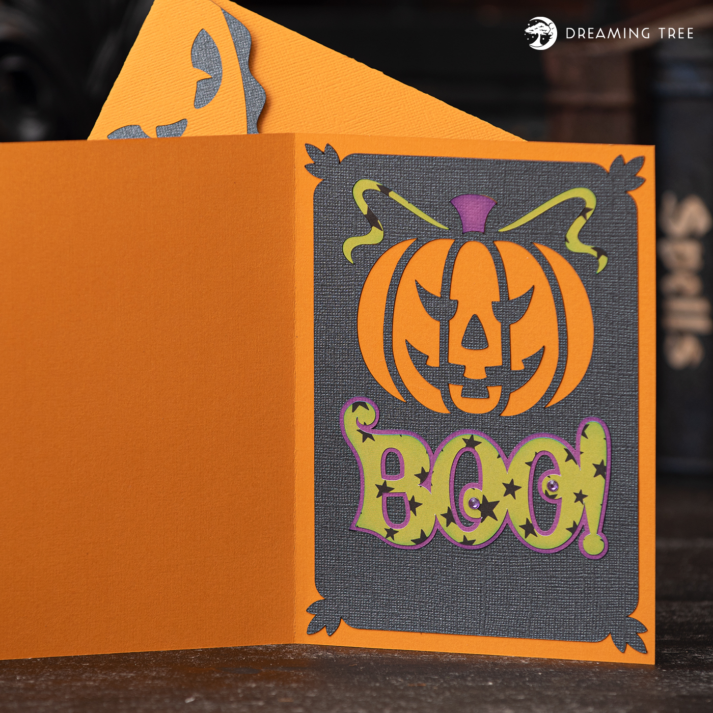 Boo! Halloween Card Premium SVG File for Cricut, Silhouette CAMEO 