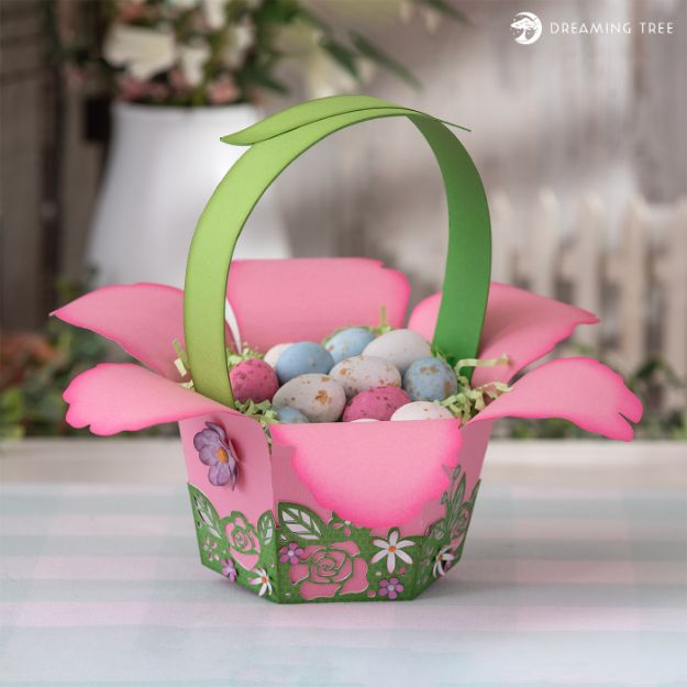Easter Floral Basket SVG