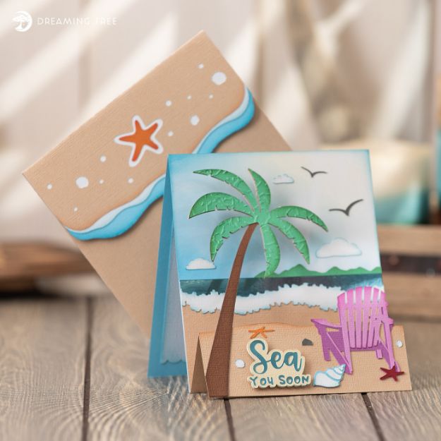 Seashore Double Easel Card SVG