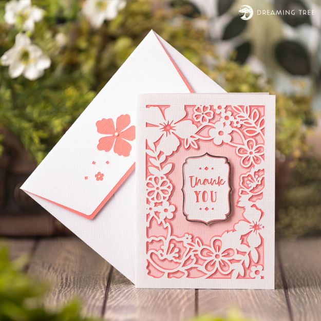Floral Thank You Card SVG