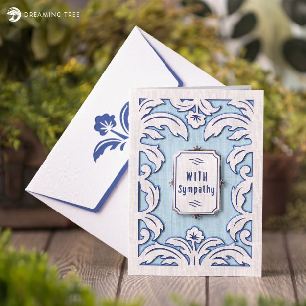Floral Sympathy Card SVG