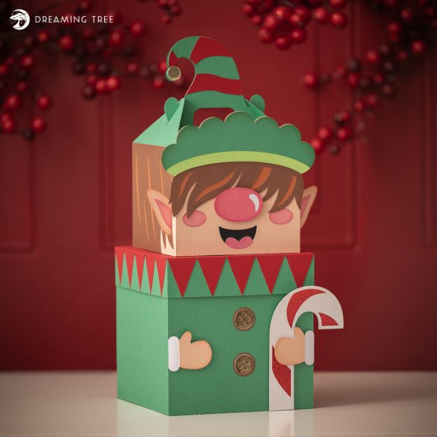 Elf Gnome Gift Box SVG