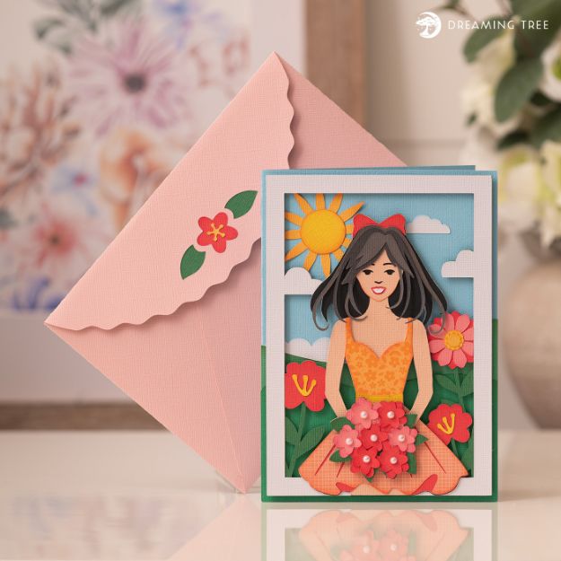 Fleurette Greeting Card SVG
