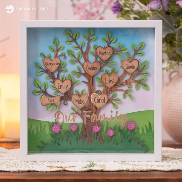 Family Tree Paper Sculpture SVG