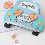 Just Married Reveal Card SVG