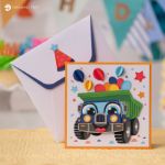Picture of Happy Hauler Pop Up Card SVG