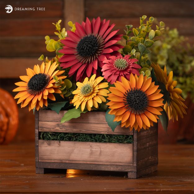 Autumn Blossom Crate SVG